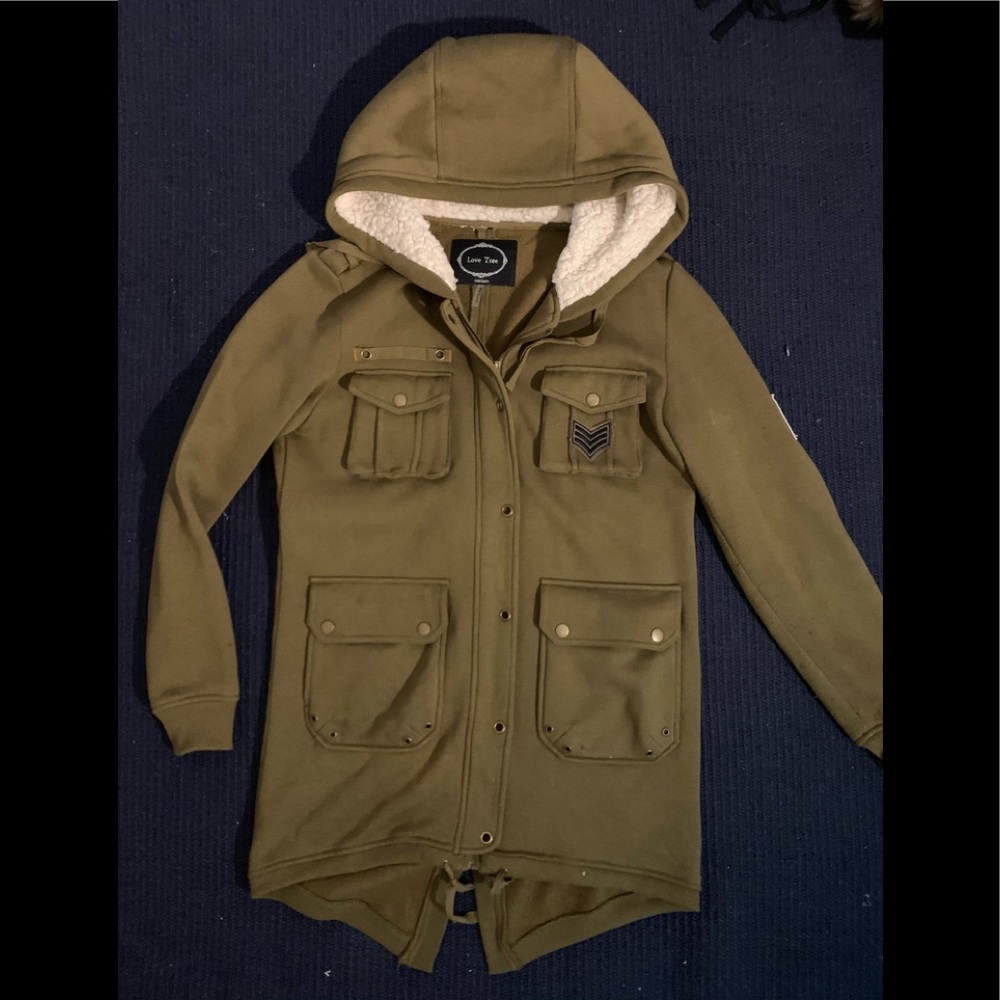 Love Tree terry military jacket